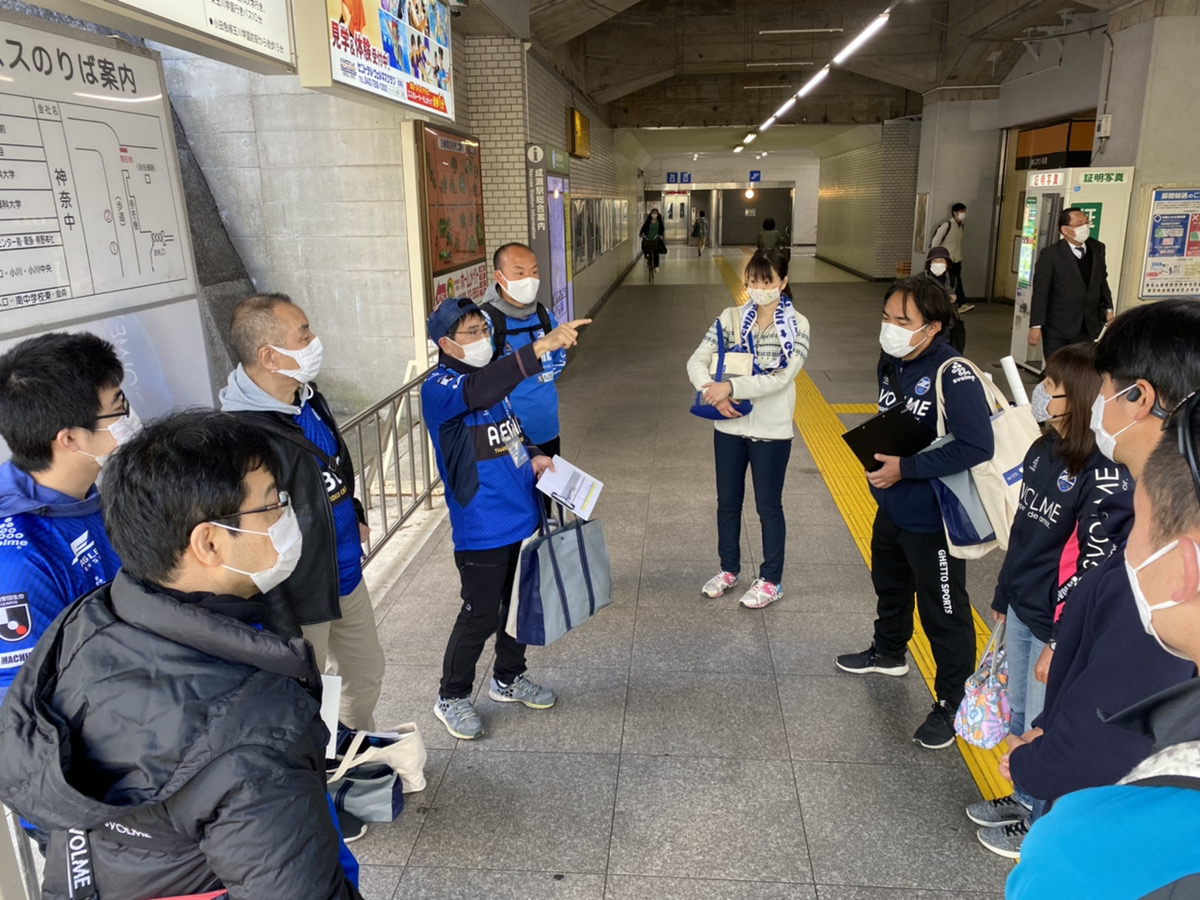 【青く染め隊】成瀬駅周辺で掲出活動を行いました