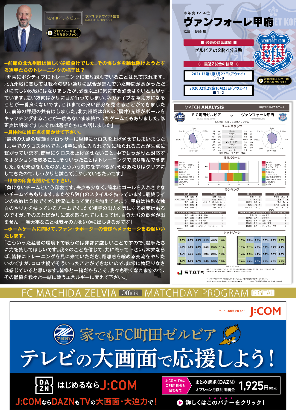 8月29日 日 ヴァンフォーレ甲府戦 Fc町田ゼルビア オフィシャルサイト 8月29日 日 ヴァンフォーレ甲府戦 Fc町田ゼルビア オフィシャルサイト