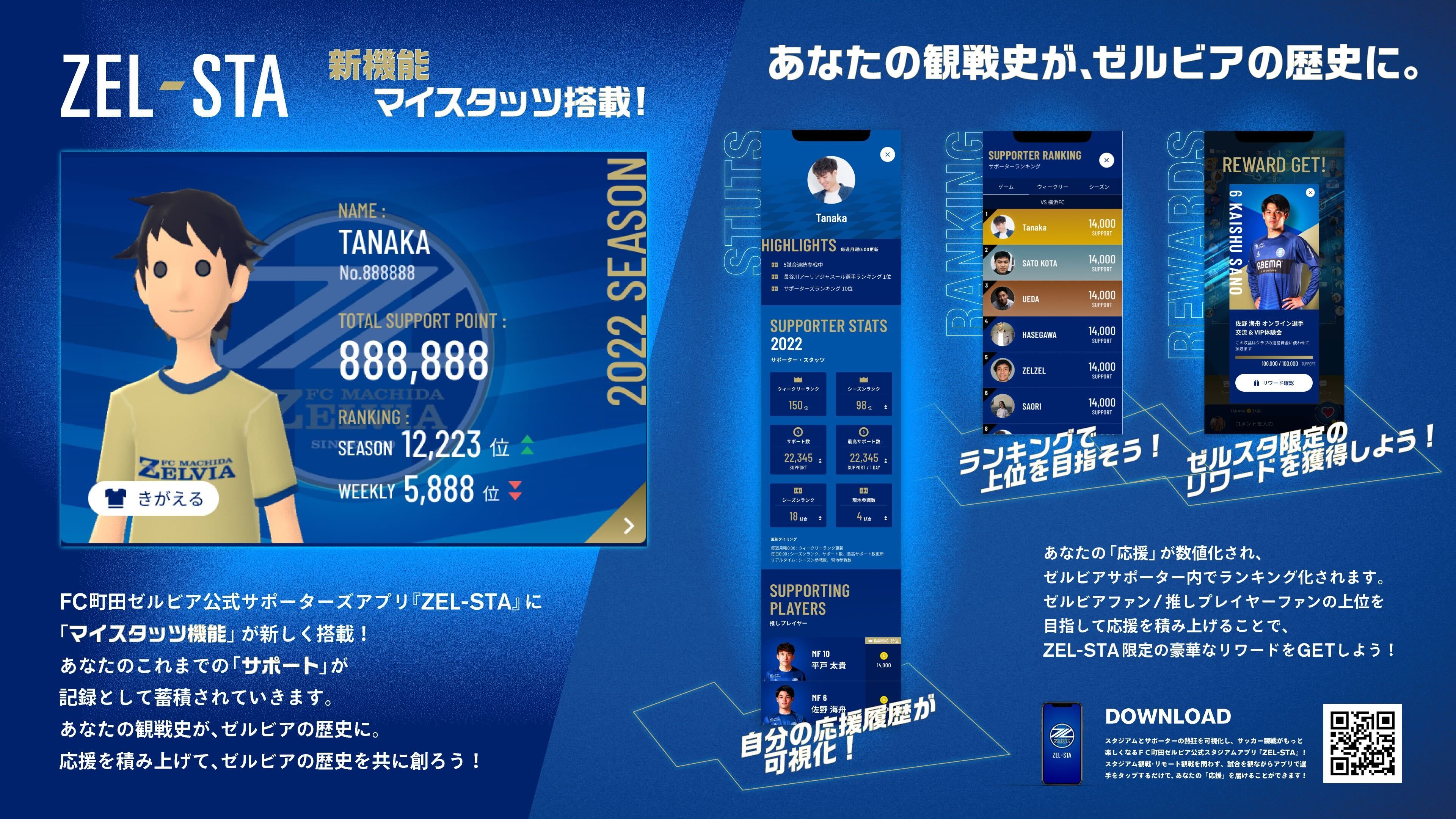 【ZEL-STA】新機能『マイスタッツ』＆『リワード』がリリース！