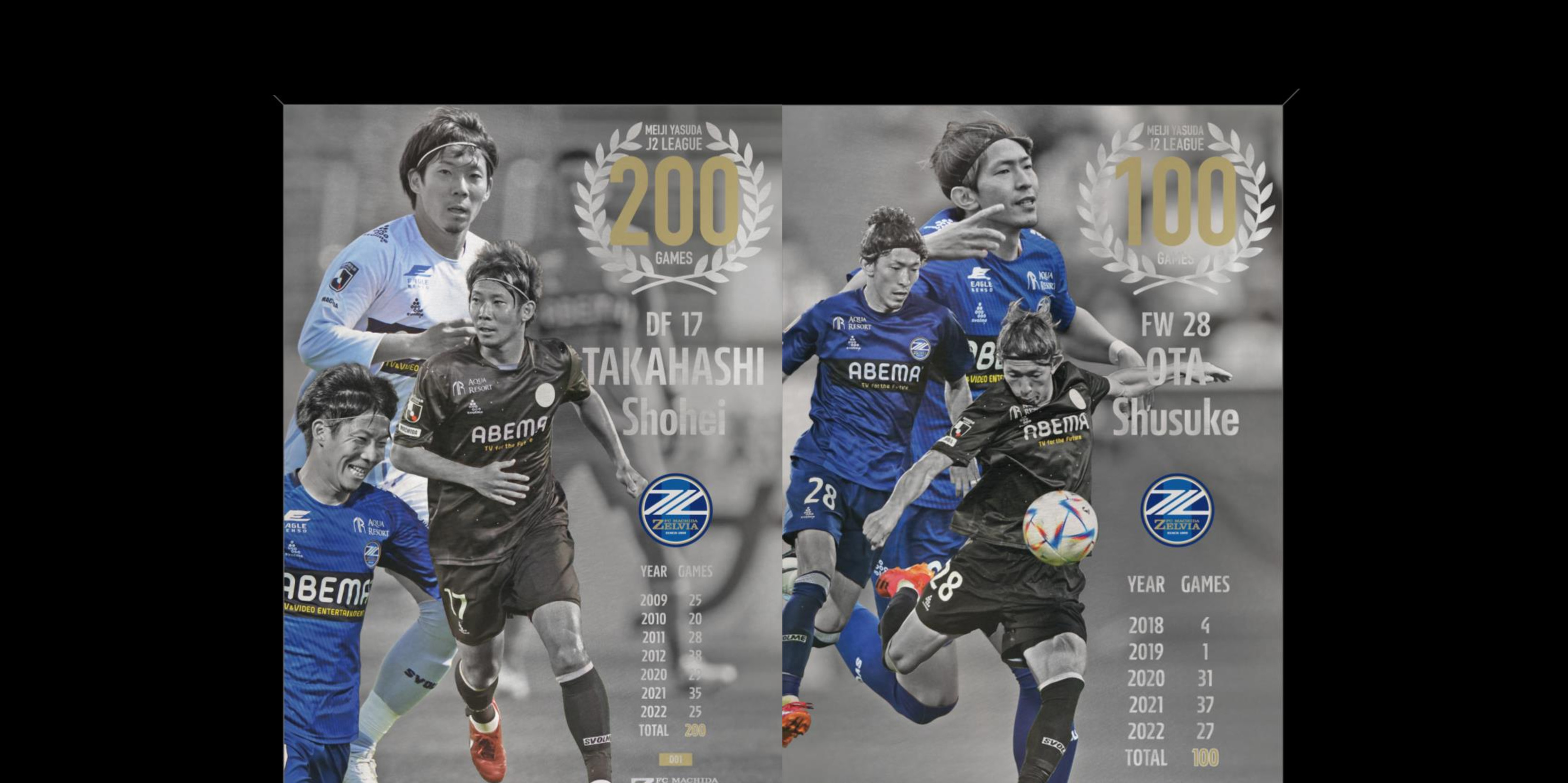 高橋祥平選手Ｊ２通算200試合出場記念＆太田修介選手Ｊ２通算100試合出場記念グッズ販売開始