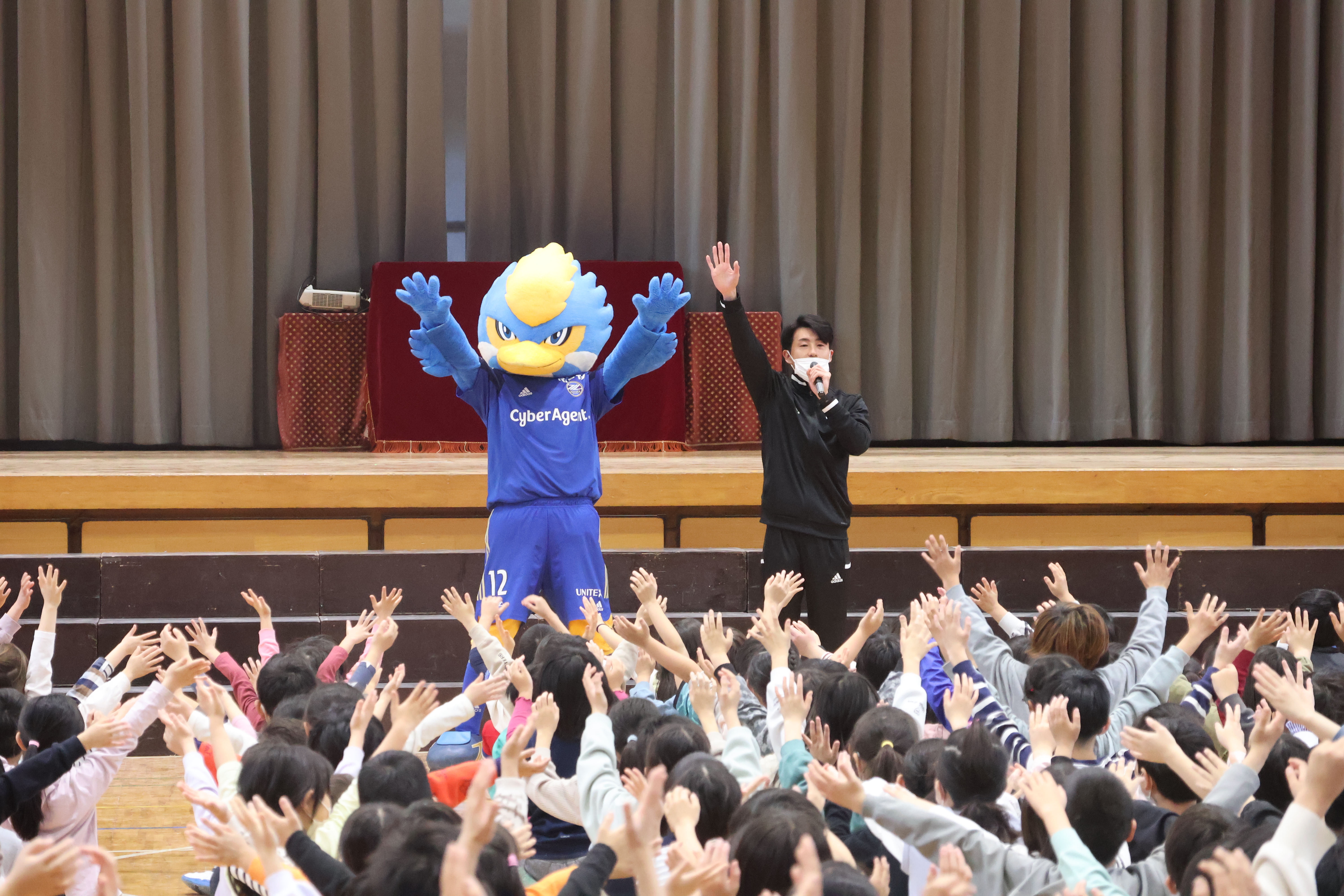 【3/13(月)】町田市立第一小学校にて『ゼルビア朝礼』行いました！