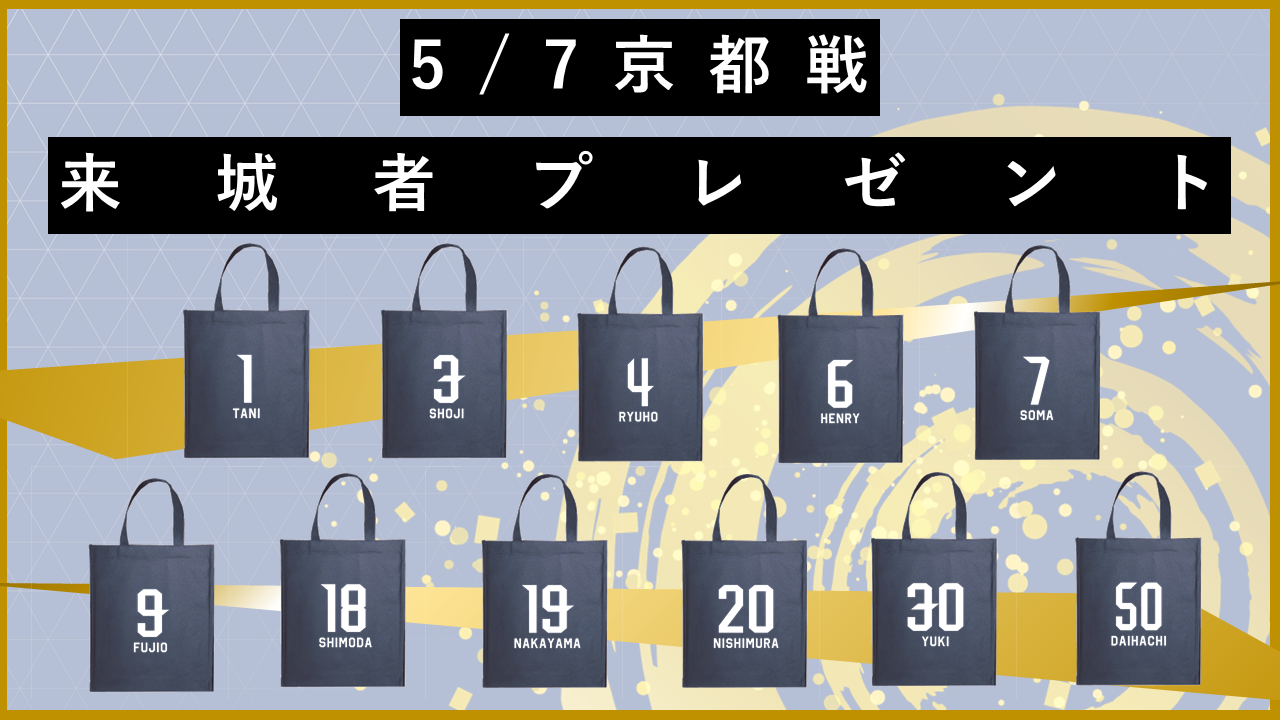 【5/7京都戦 推し事NIGHT】来城者プレゼント