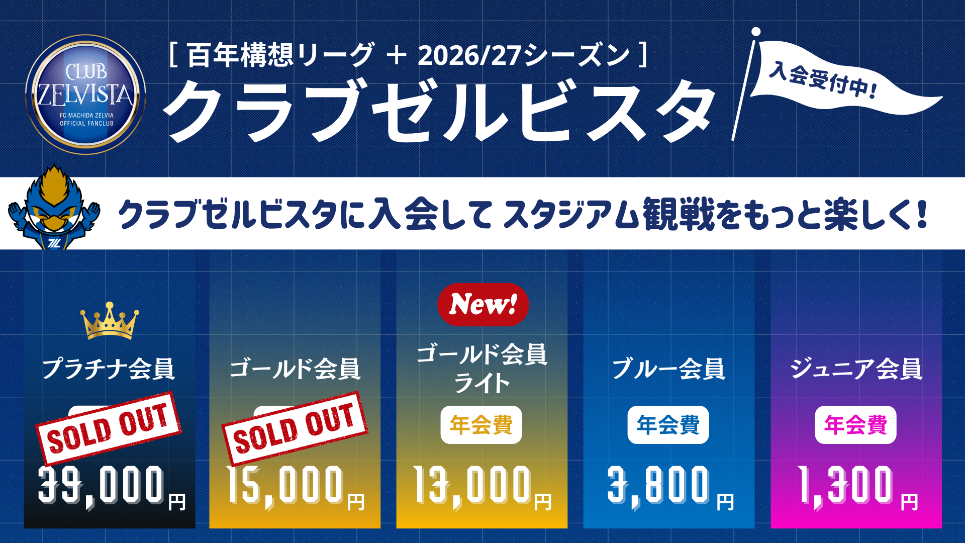 【クラブゼルビスタ】新グレード追加のお知らせ