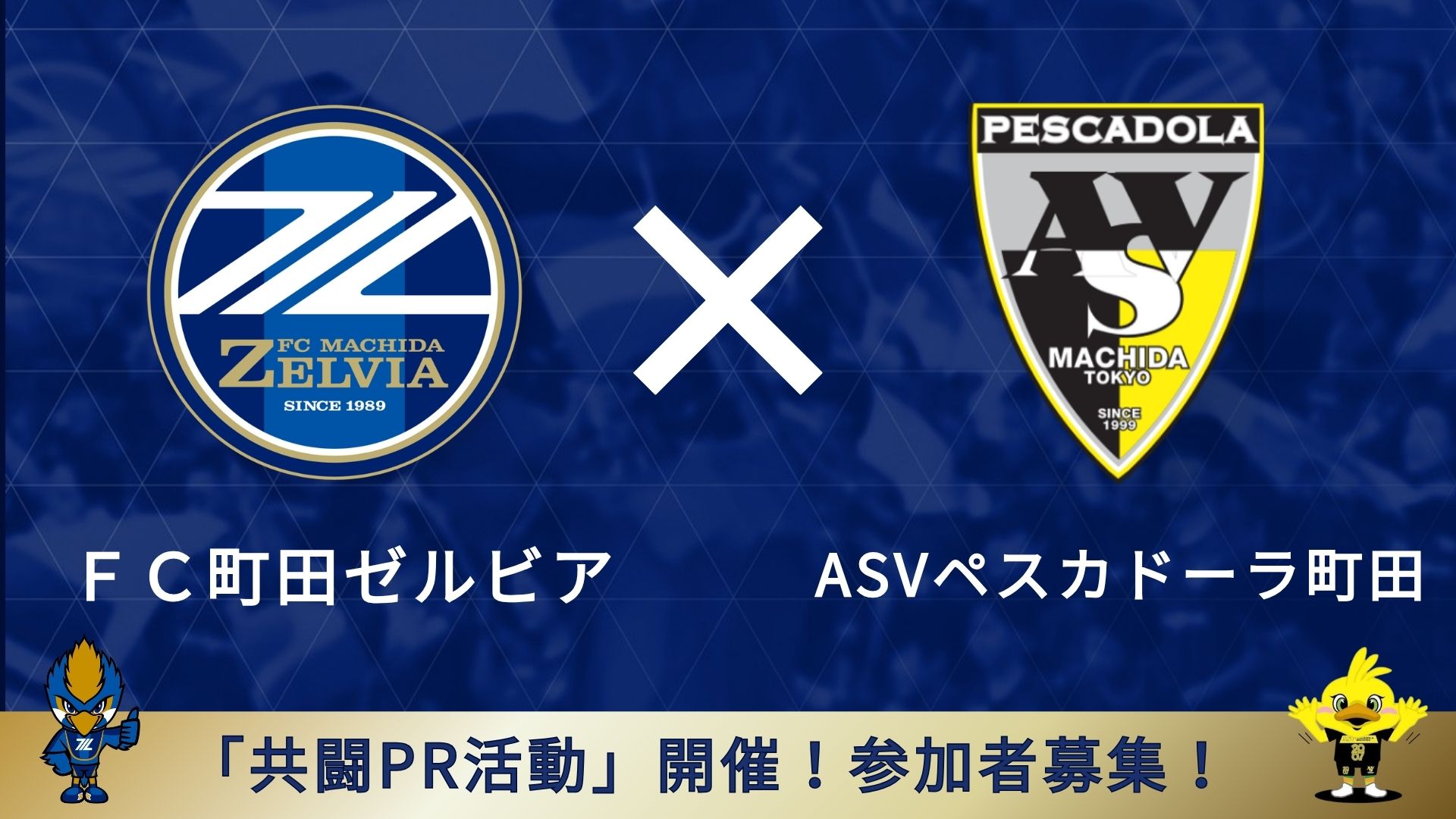 【6/6(土)プレーオフラウンド第2戦】「ASVペスカドーラ町田共闘PR活動」＆「PR活動」の参加者募集！
