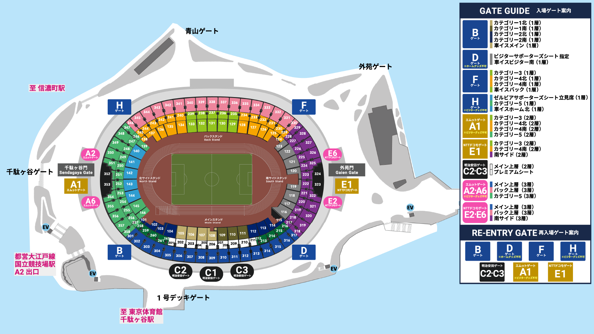 縁日エリア 会場MAP（MUFGスタジアム Aゲート付近）